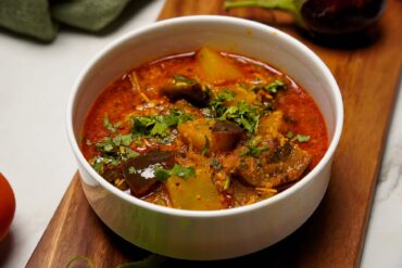 Ringan Batata Nu Shaak can served with soft rotis or rice, a wholesome meal